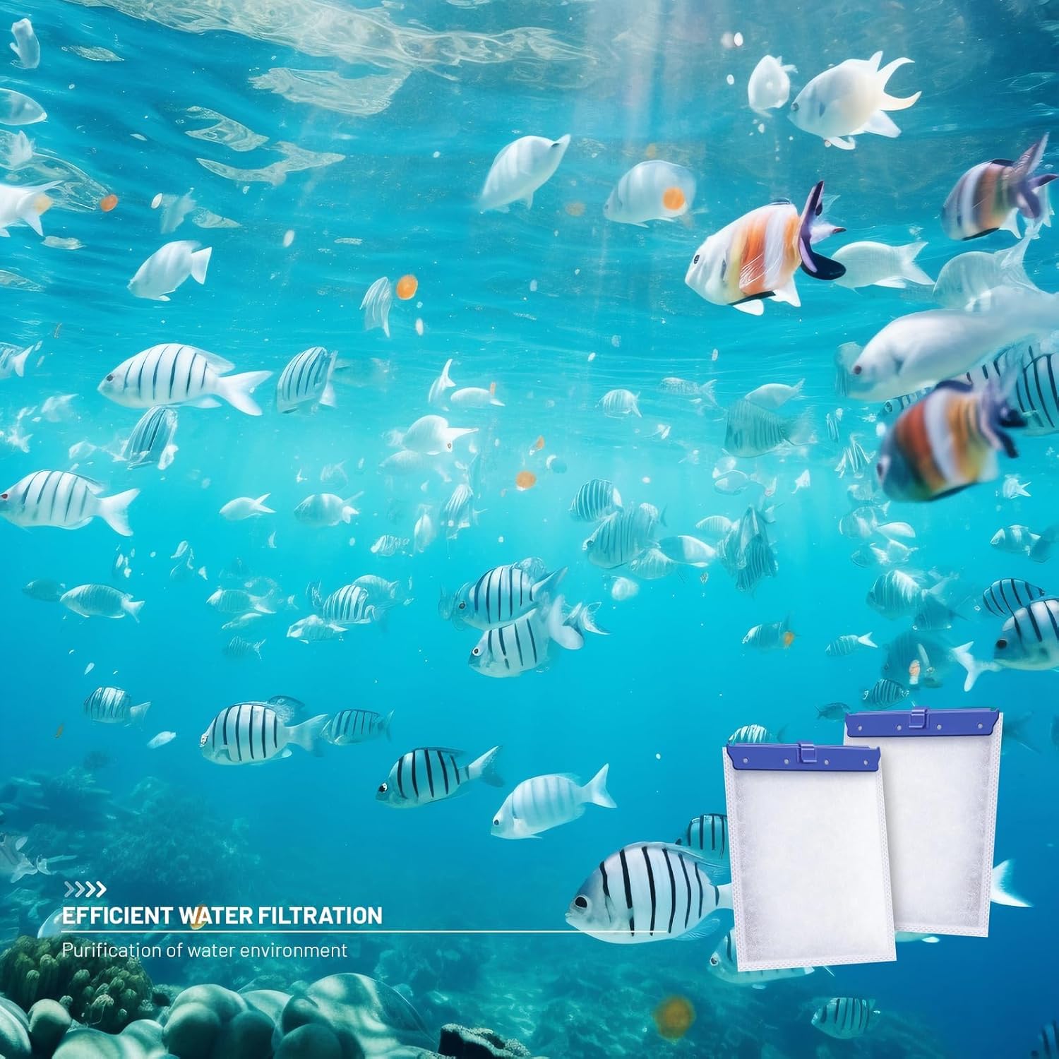 16 Count Large Filter Cartridges Compatible with Whisper Bio Bag Filters, Large Aquarium Filter Cartridge for Whisper 20i 40i, IQ20/30/45/60, PF20/30/40/60 and Repto Filter - Image 7