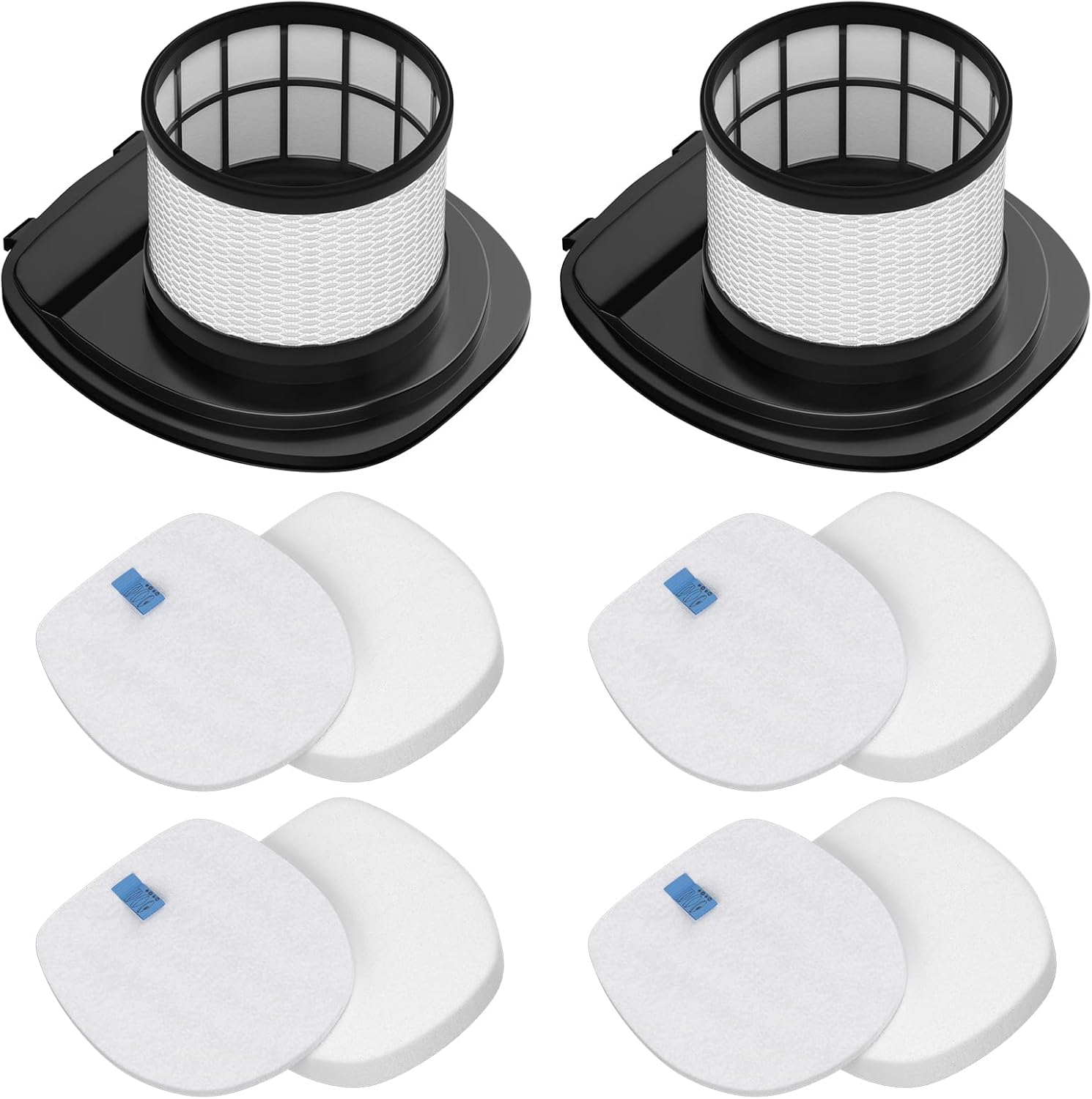 IX141 Filters Fit for Shark IX141 IX140 IZ140 IX142 IZ140C IZ142 UZ145 IZ141C IX141H WZ140 WZ250 Stick Vacuum, Replace Part 616FJ140 & 617FJ140, 2 Pack Filter 4 Pack Foam & Felt Filter Kit - Image 1