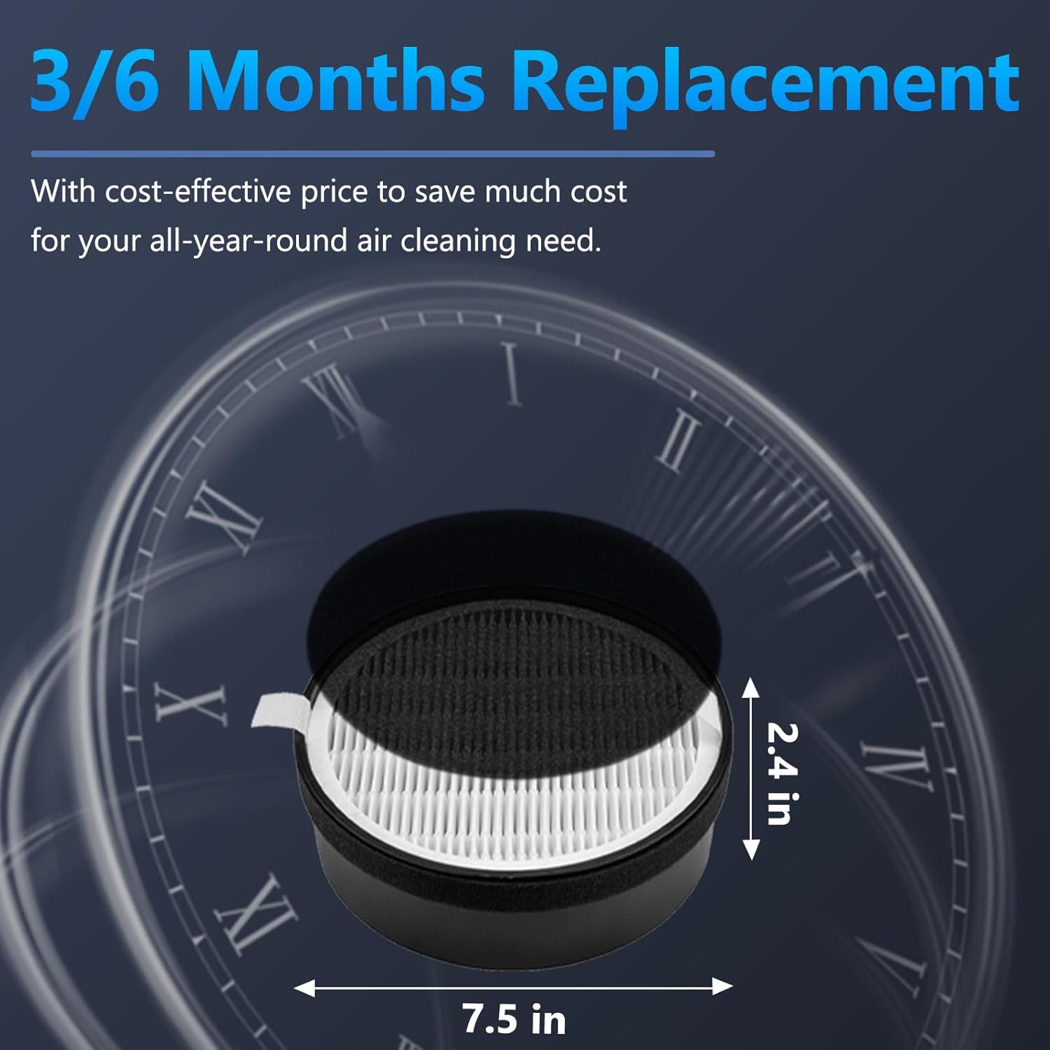 LV-H132 Replacement Filter for LEVOIT Air Purifier Replacement Filter LV-H132-RF,  3-in-1 H13 True HEPA Filter Replacement, 2 Pack - Image 6