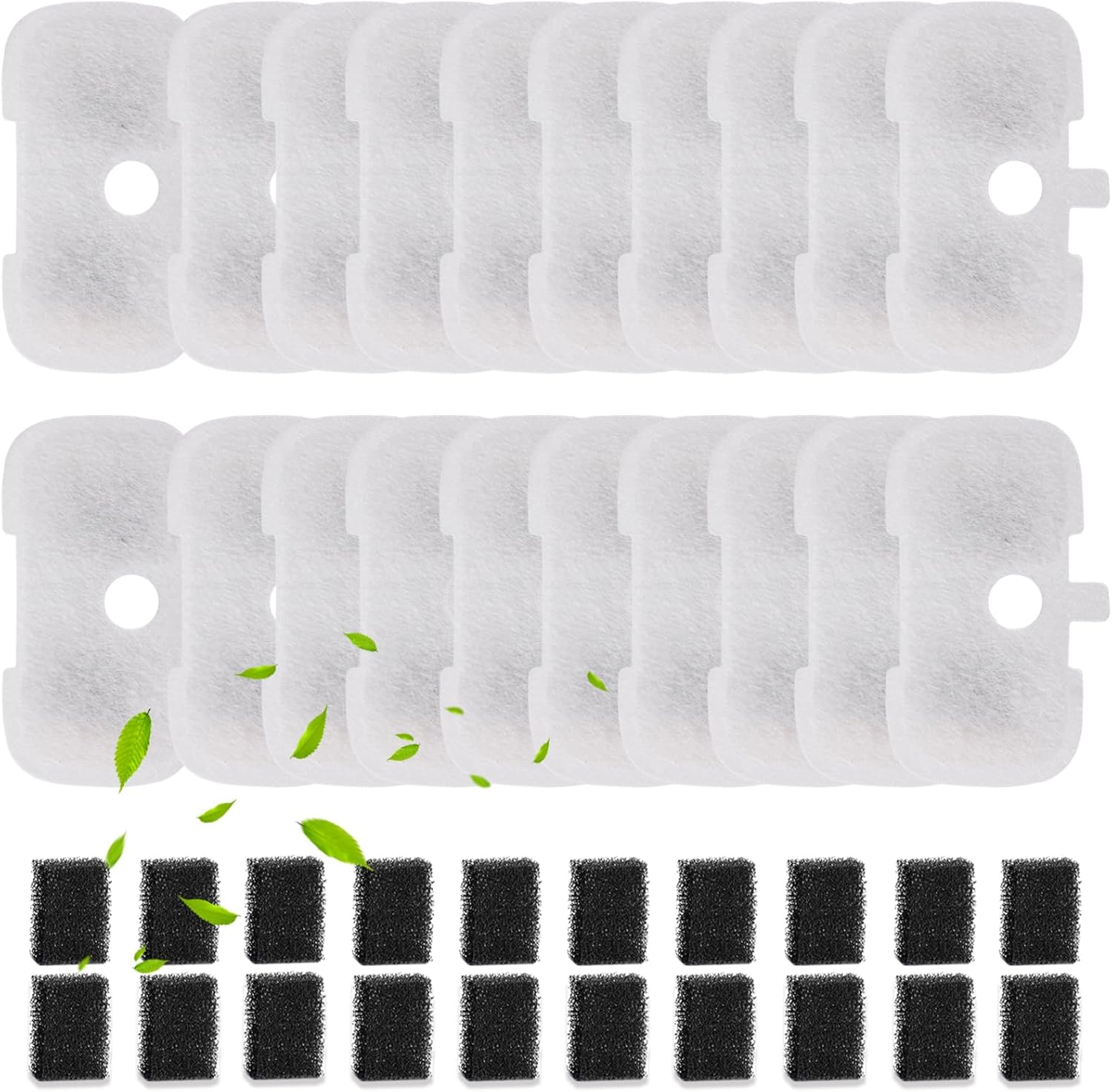 20 Packs Filter Replacement Compatible with  Cat Water Fountain PLWF005/PLWF105/PLWF115/PLWF106/PLWF116/PLWF305, Upgrade Replacement Filters Fit Pet libro Water Fountain, Easy to Install - Image 1
