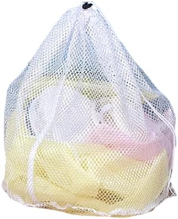Small Commercial Mesh Laundry Bag with Handle and Drawstring for Dormitory, Travelling, College,Apartment, Camping, RV, Machine Washable, Hanging Mesh Bag,20×17inc - Image 3
