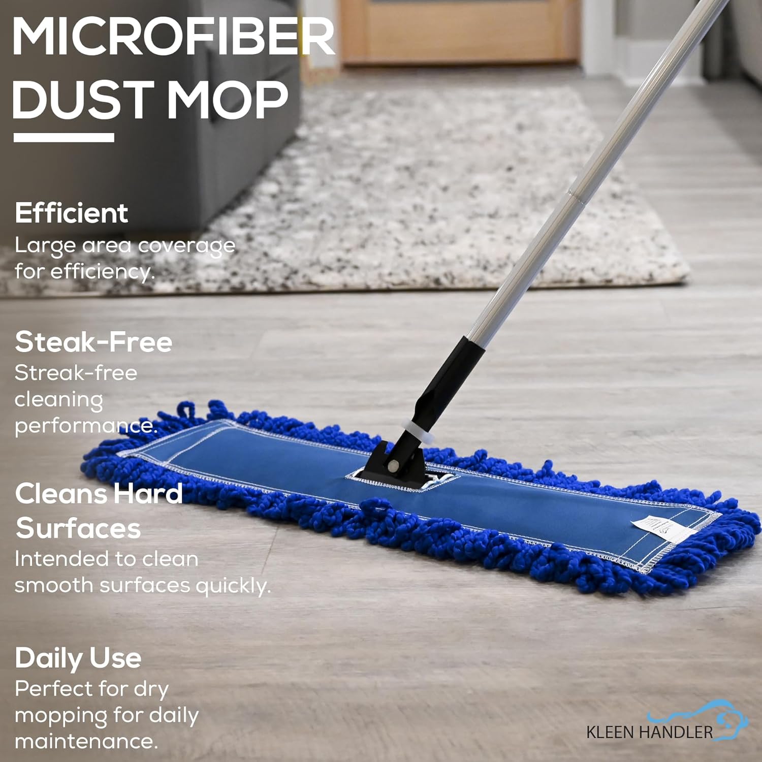 24 inch Microfiber Dust Mop | Medium Washable Commercial Mop Head Replacement, Pack of 3 - Image 5