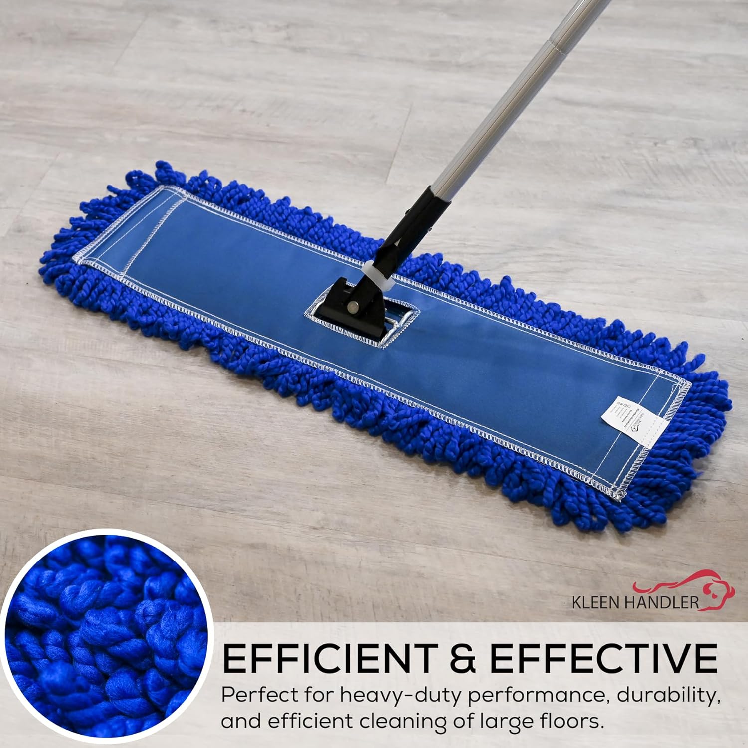 24 inch Microfiber Dust Mop | Medium Washable Commercial Mop Head Replacement, Pack of 3 - Image 8
