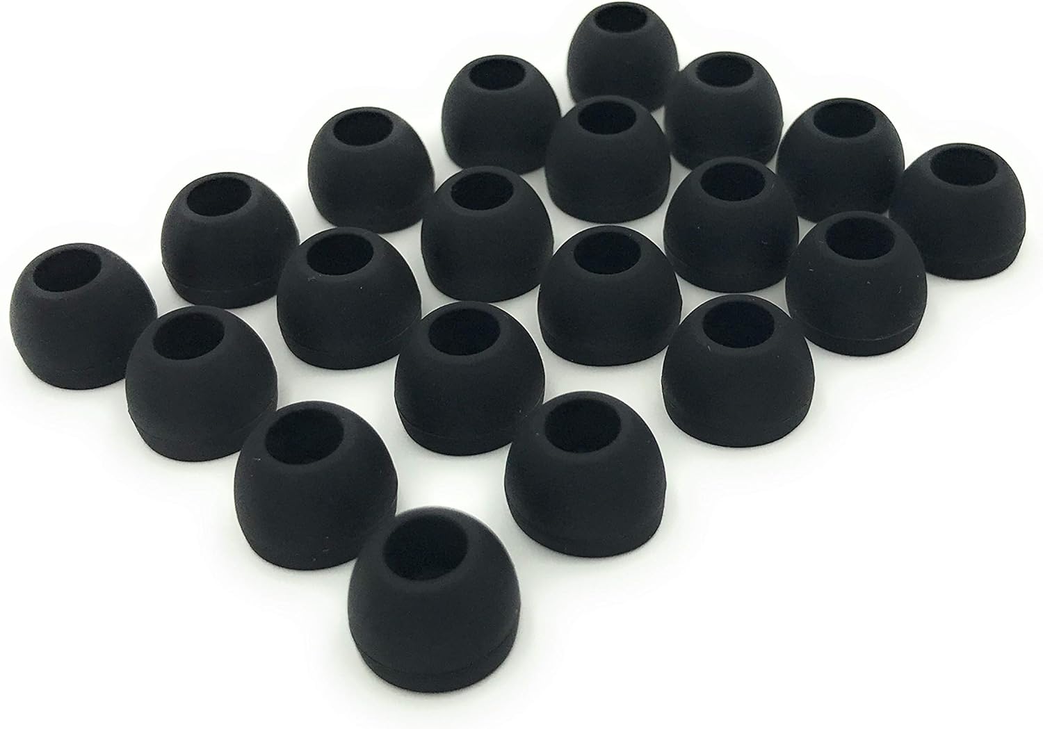 10 Pairs Medium Earbud Tips Silicone Replacement Ear Bud Tips – Black - Image 2