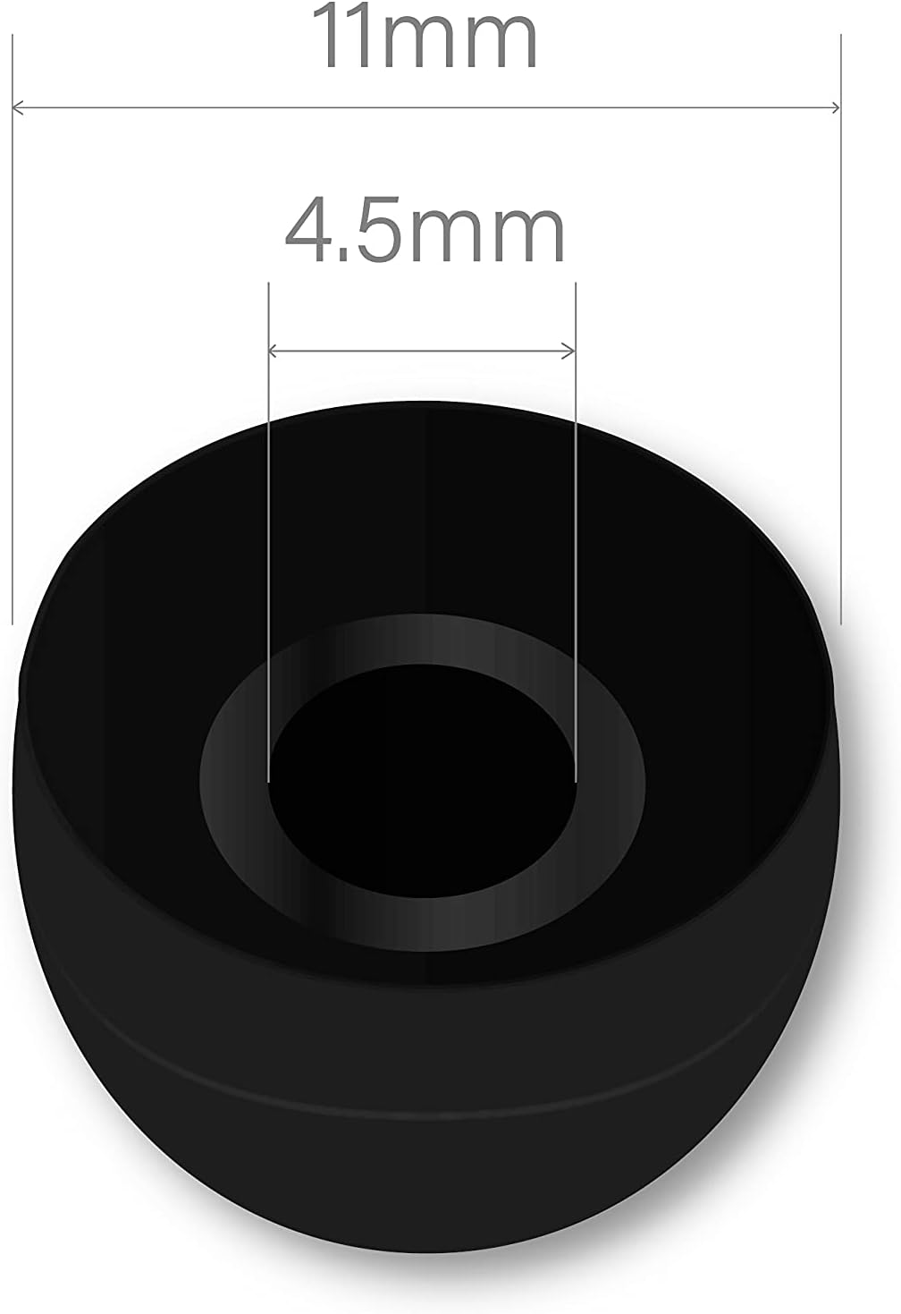 10 Pairs Medium Earbud Tips Silicone Replacement Ear Bud Tips – Black - Image 3