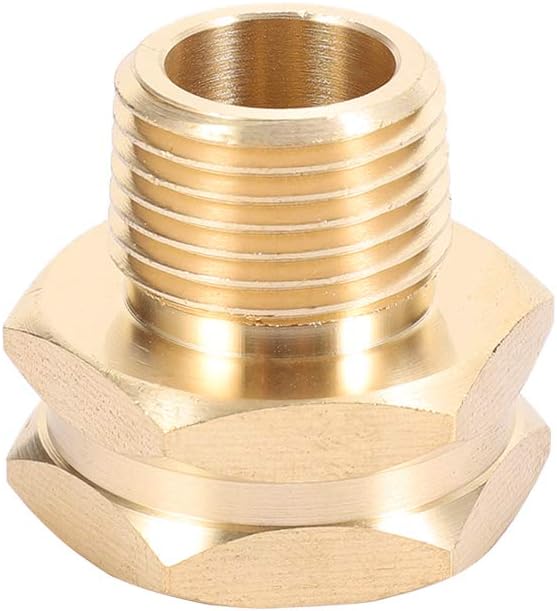 Brass Garden Hose Adapter, 3/4' GHT Female x 1/2' NPT Male Connector, 2pcs - Image 3