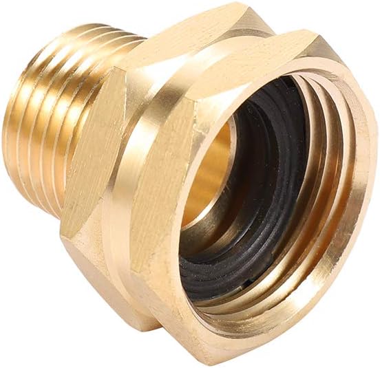 Brass Garden Hose Adapter, 3/4' GHT Female x 1/2' NPT Male Connector, 2pcs - Image 5