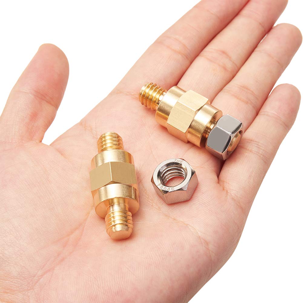 Side Post Battery Terminal Bolt Compatible with GM and Other Accessories to Battery,Standard Battery Post Stud Extender Screws 3/8 16 Stud Bolts,Pack of 5 - Image 2