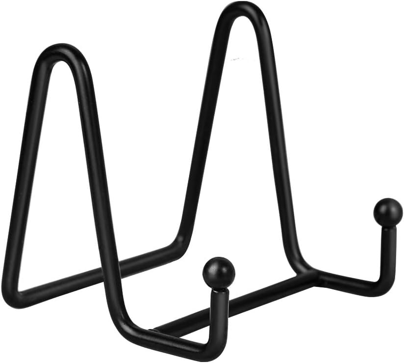 Plate Stands for Display - Iron Easel Stand Plate Holder Display Stand Picture Frame Stand for Pictures | Photo|Decorative Plate |Dish | Tabletop Art - 3 inch-Black - Image 1