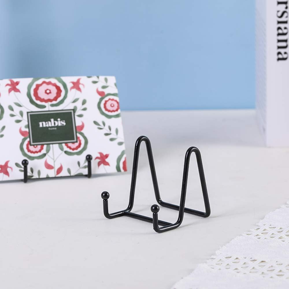 Plate Stands for Display - Iron Easel Stand Plate Holder Display Stand Picture Frame Stand for Pictures | Photo|Decorative Plate |Dish | Tabletop Art - 3 inch-Black - Image 4