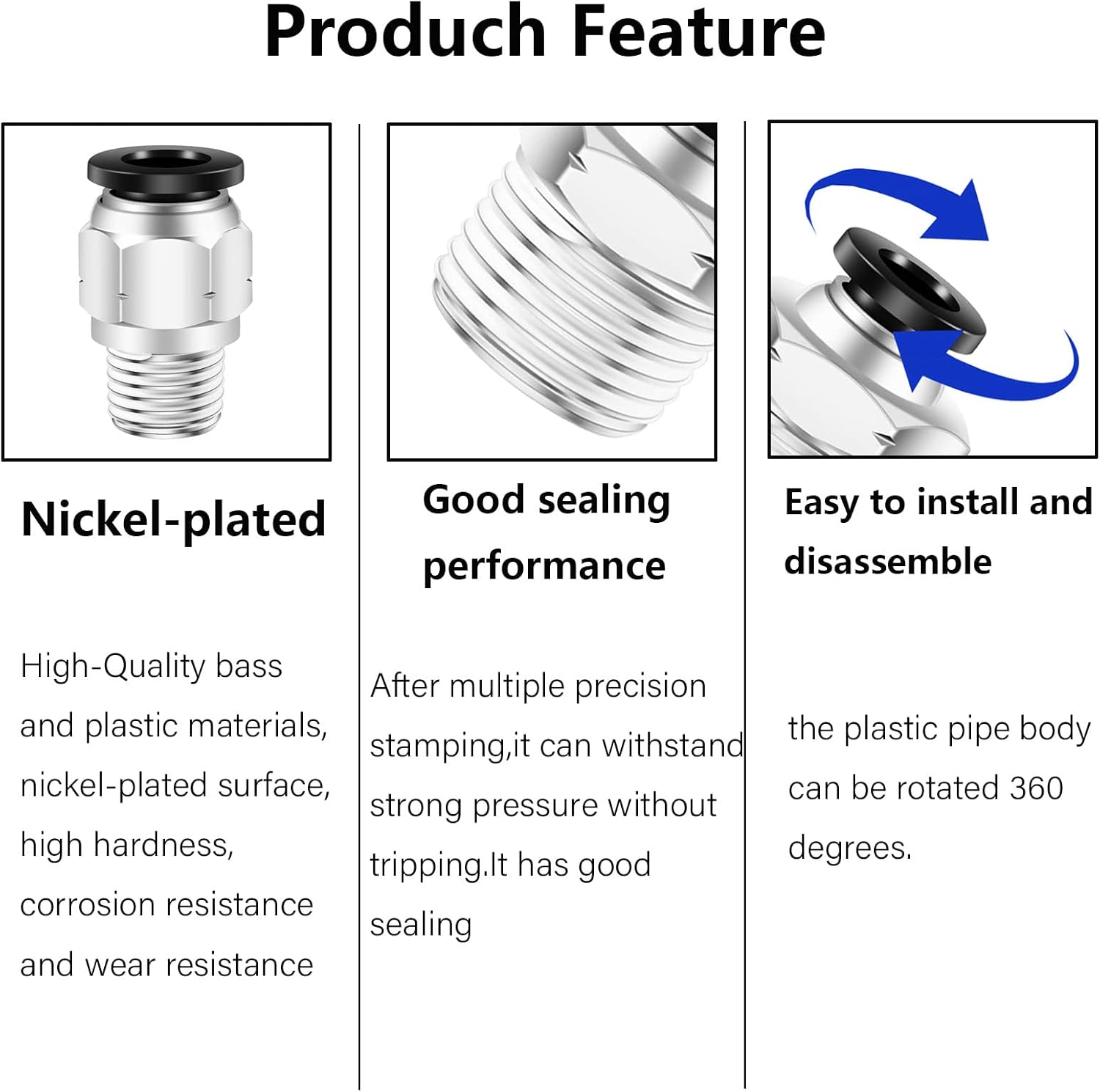 Push to Connect Tube Fitting PC 1/4