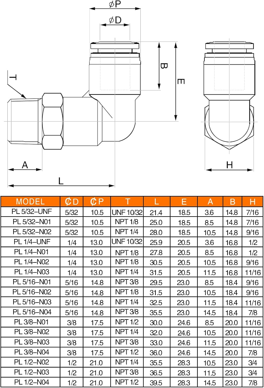 1/2 Npt Push to Connect Air Fitting  1/4 inch OD Tubing Elbow Air Line Quick Connect Fittings Male Threaded 90 Degree Push in Lock Fit Pneumatic Fittings Tube Connector 2Pack - Image 2