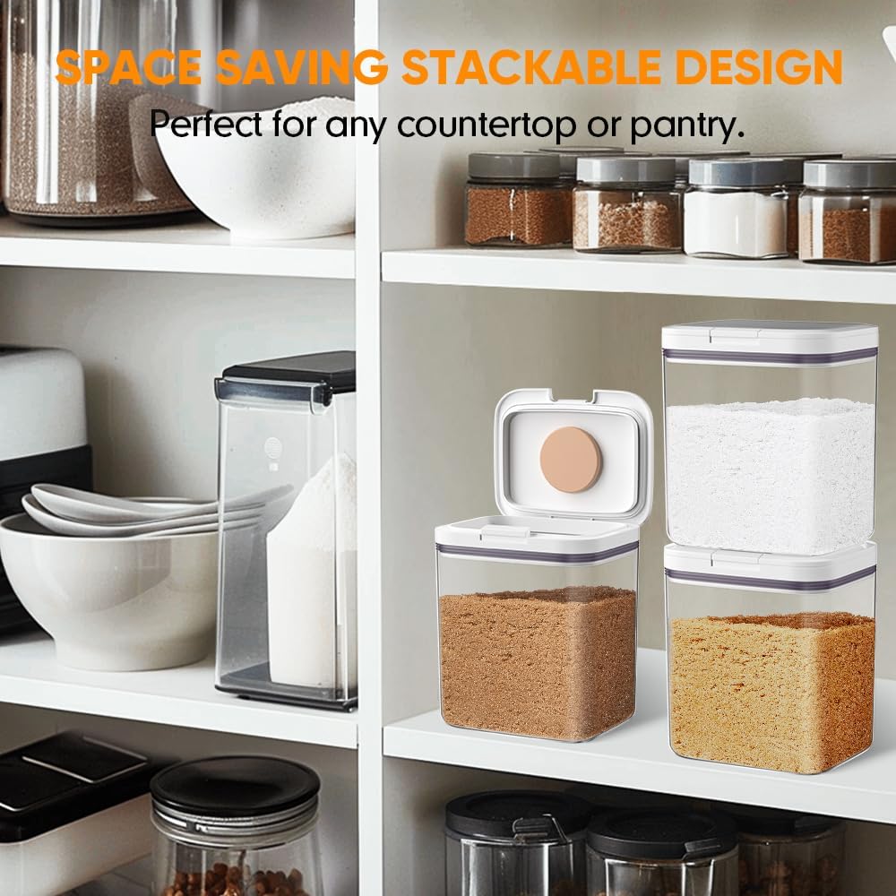 Brown Sugar Container Airtight, 2 Quart Brown Sugar Keeper Storage Container with Spoon - Image 6