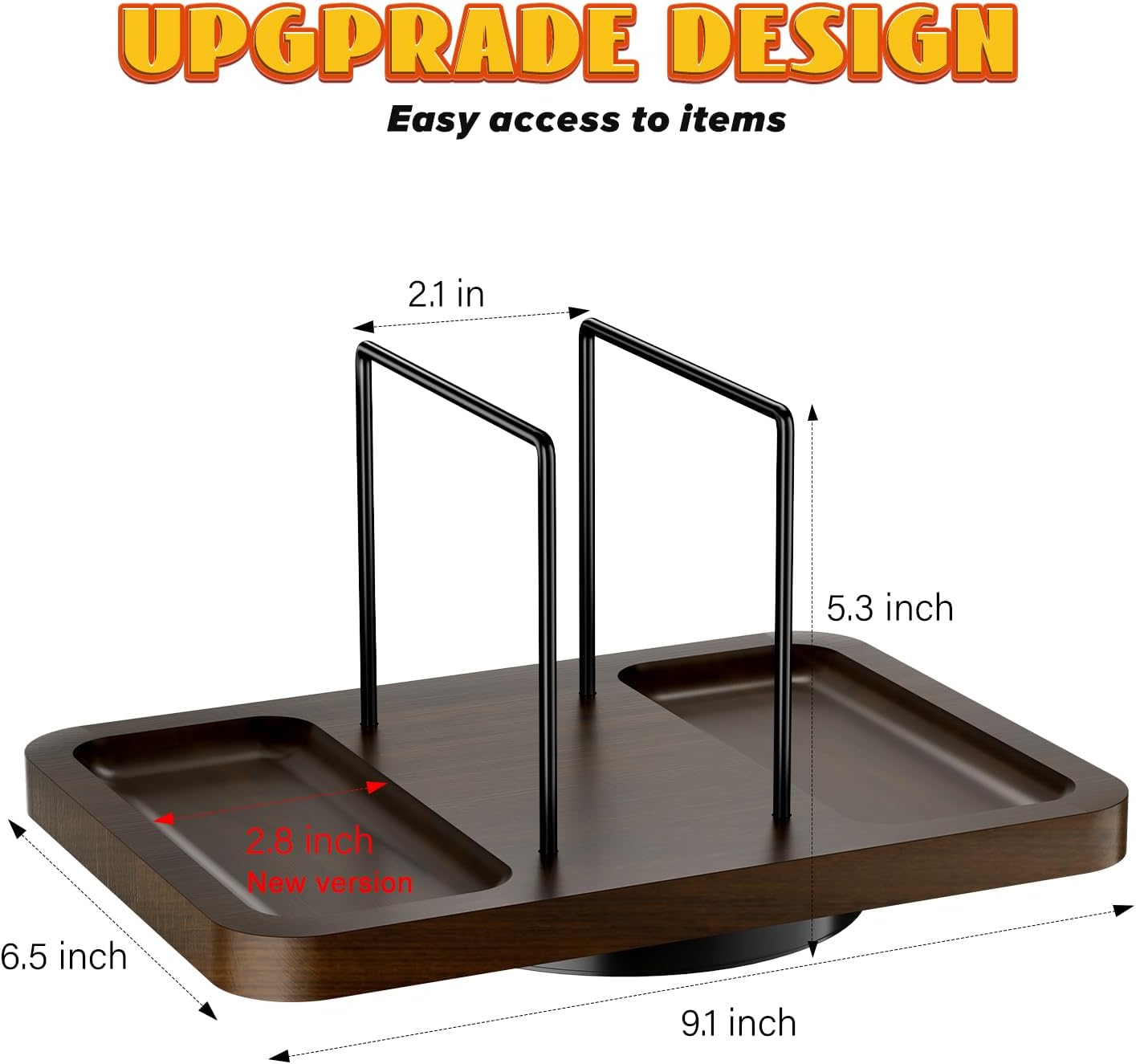 Napkin Holder for Table, Rotating Metal Napkin Dispenser with Salt and Pepper Shakers Caddy Standing Paper Towel Holder for Bathroom Kitchen Dining Table Decor Not Including Shakers - Image 6