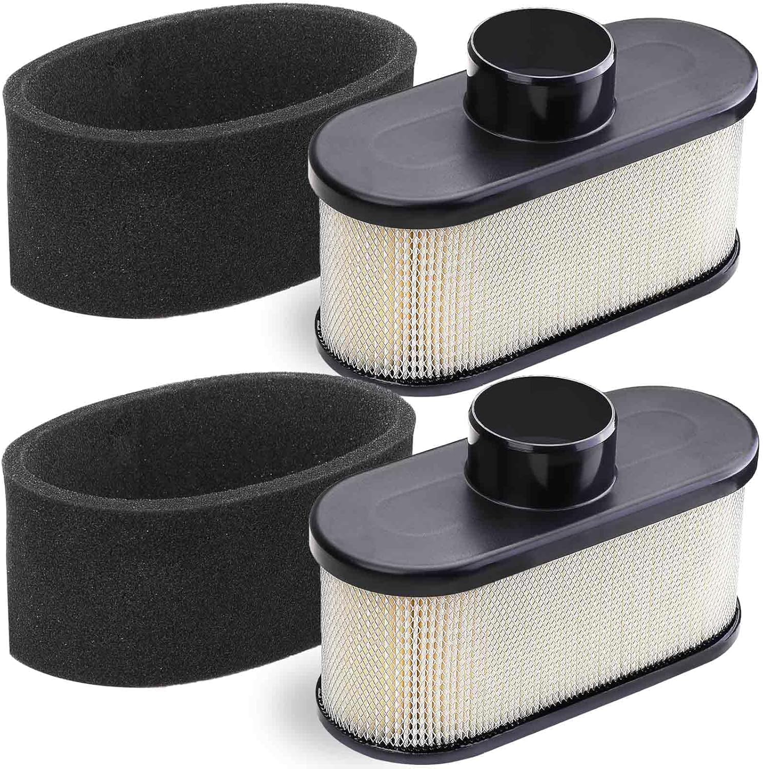 2 Pack FR691V Air Filter for Kawasaki FR651V FR730V FS481V FS541V FS600V FS651V FS691V FS730V Engine, Replace 11013-7046 Pre Cleaner 11013-0726 Air Filter - Image 1