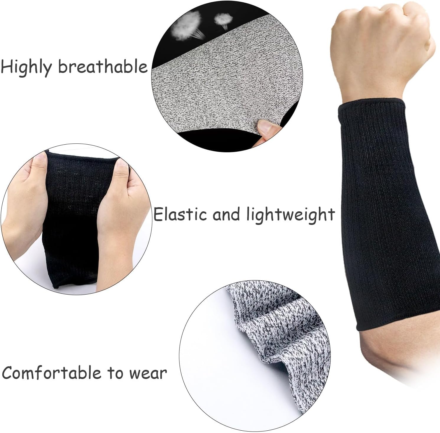 Arm Protection Sleeves Level 5 Protection Cut Burn Resistant Sleeve Anti Abrasion Forearm Cover Protector - Image 4