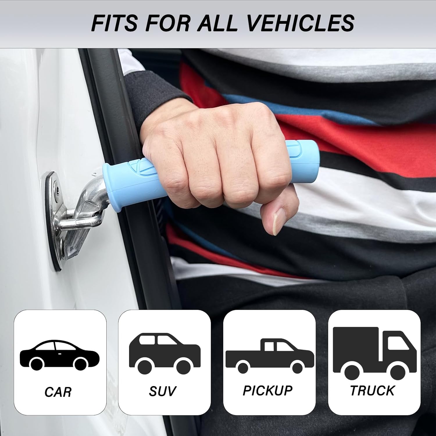 2 Pack Car Door Handle for Elderly Car Handle Assist Portable Vehicle Support Handle for Easy Sit to Stand Assistance Auto Cane for Seniors and Handicapped Supports Up to 450 Pounds - Image 4