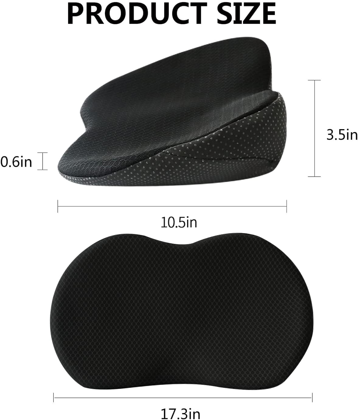 Car Seat Cushion - Memory Foam Car Seat Pad - Sciatica & Lower Back Pain Relief - Car Seat Cushions for Driving - Road Trip Essentials for Drivers(Black) - Image 7