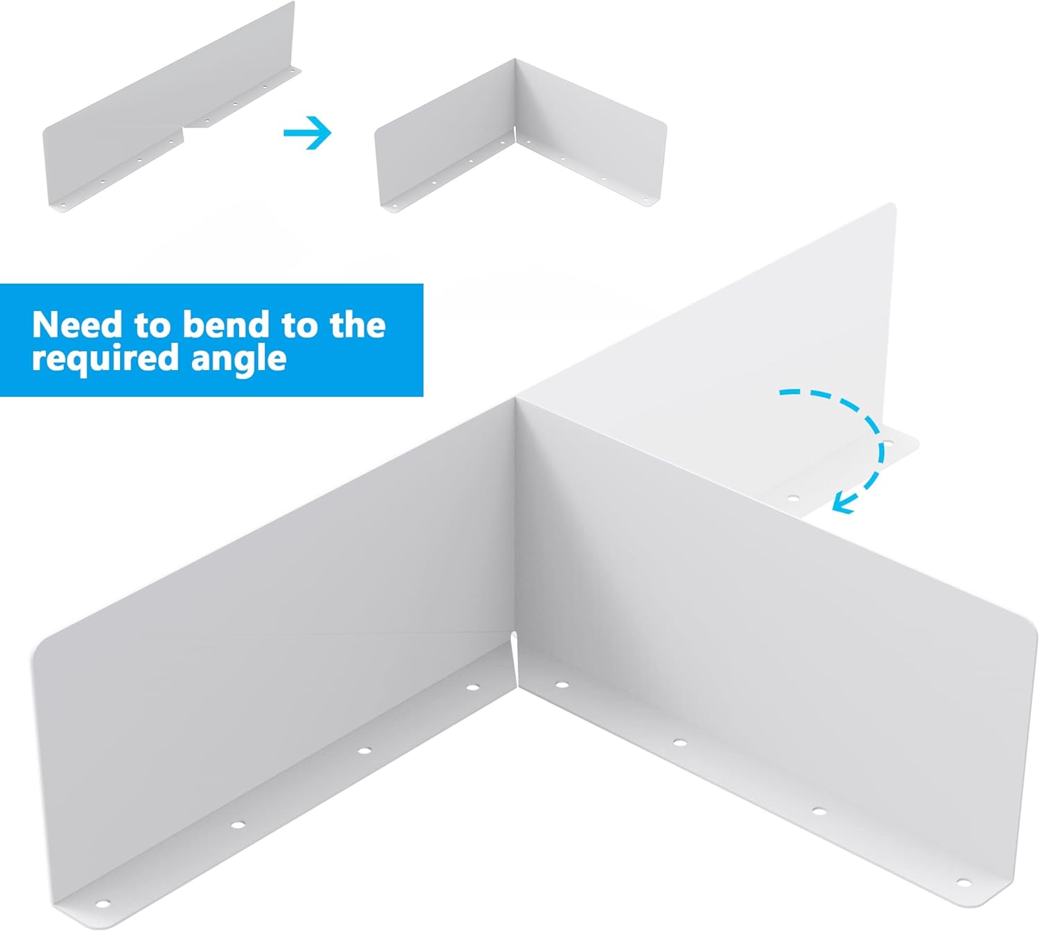 2 Pcs Gutter Valley Splash Guards,Rain Gutter Valley Roofing Gutter Guards, Diverter Roof Rain Diverter for House Shingle Roofs Corner (2) - Image 3