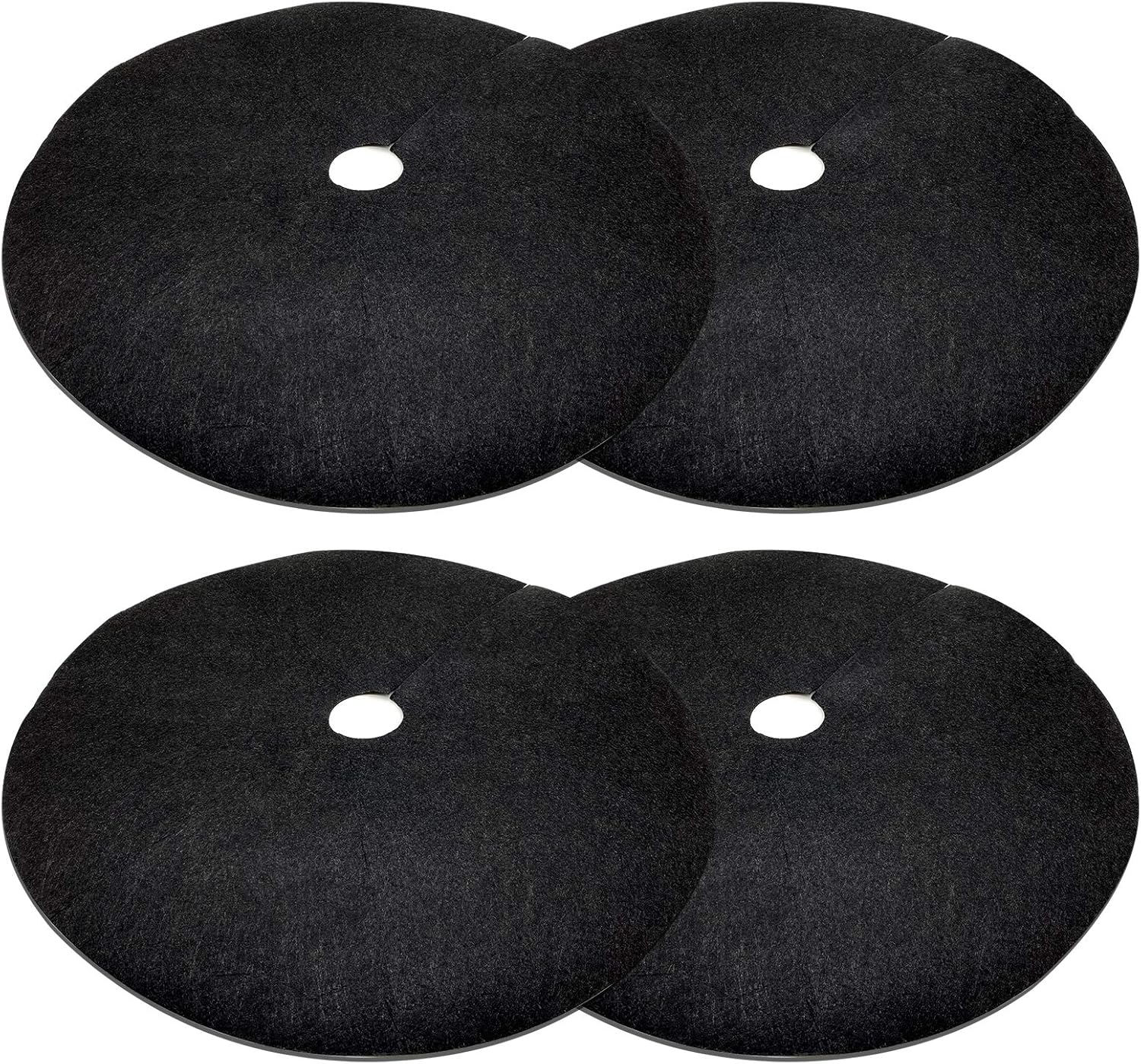 4 Pack 32.3 Inch Non-Woven Tree Mulch Ring - Degradable Tree Protector Mat, Reusable Tree Weed Barrier Mat for Weed Control Root Protection - Image 1