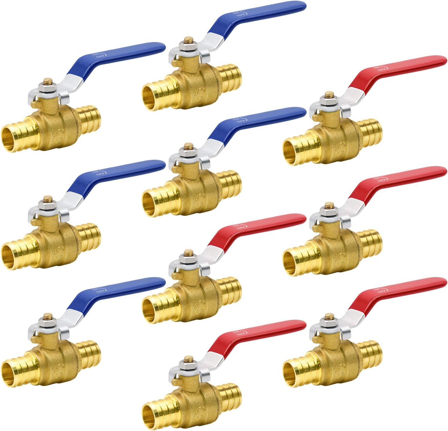 10pcs PEX Ball Valves, 3/4