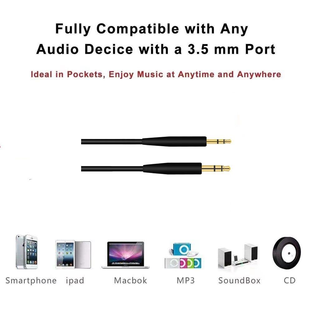 Replacement Audio Cable Cord,Aux Wire 3.5mm to 2.5mm Compatible with Bose QuietComfort QC25 QC35 QC35II QC45 NC700 Soundlink Soundtrue Headphones (No mic) - Image 3