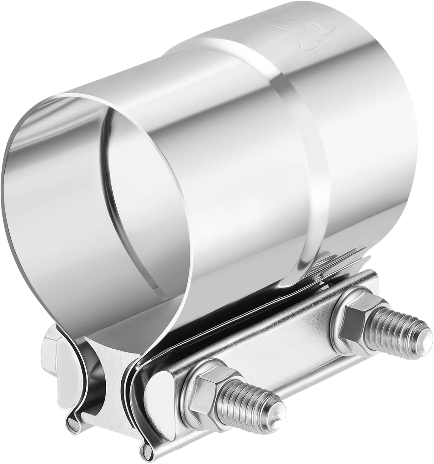 2.5'' Exhaust Clamp, Lap Joint Band Clamp Stainless Steel for Pipes, Mufflers, Catalytic Converters (1PCS, 2.5 inch) - Image 1
