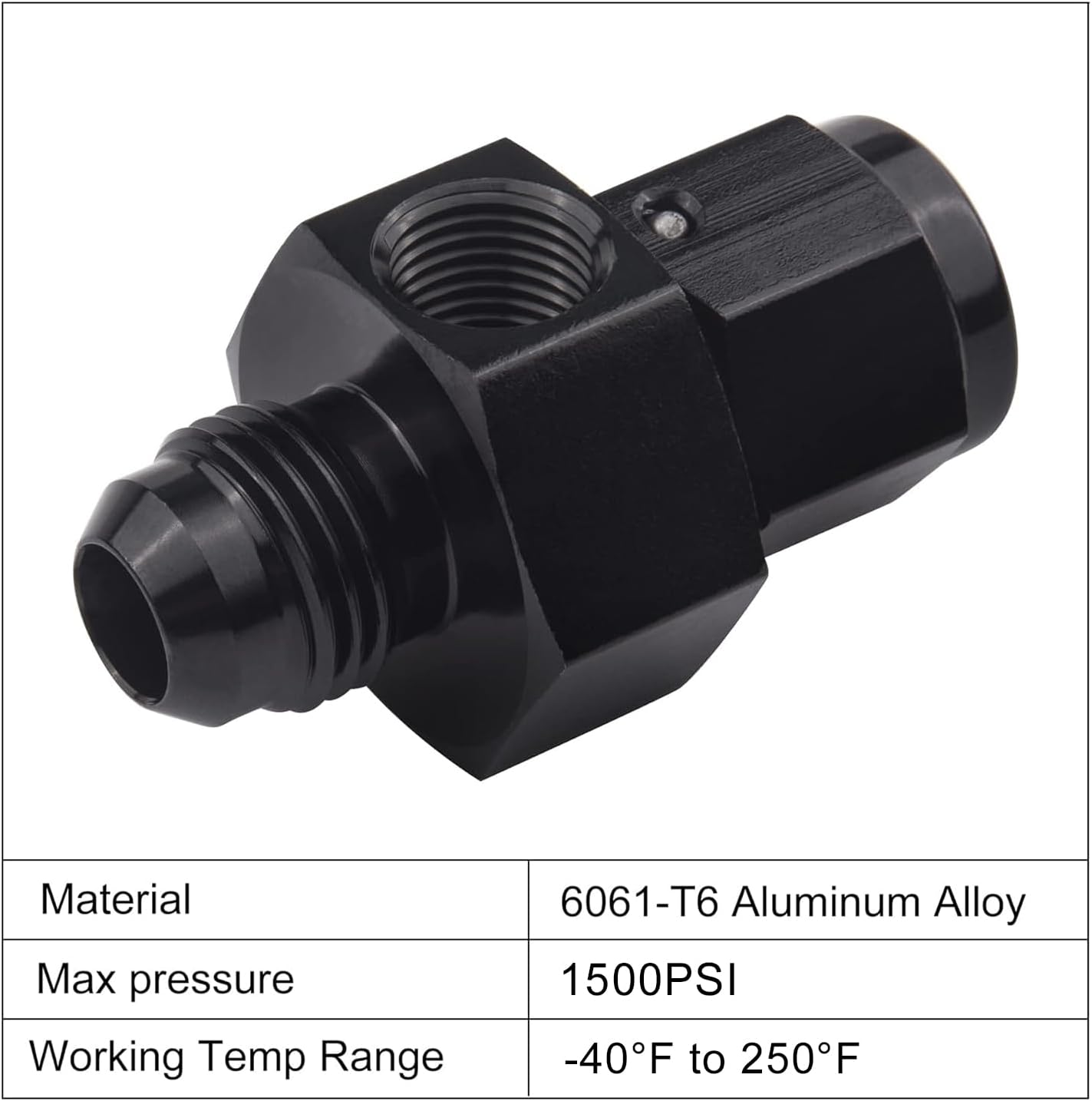 6AN Male Flare to -6 Female Swivel with 1/8