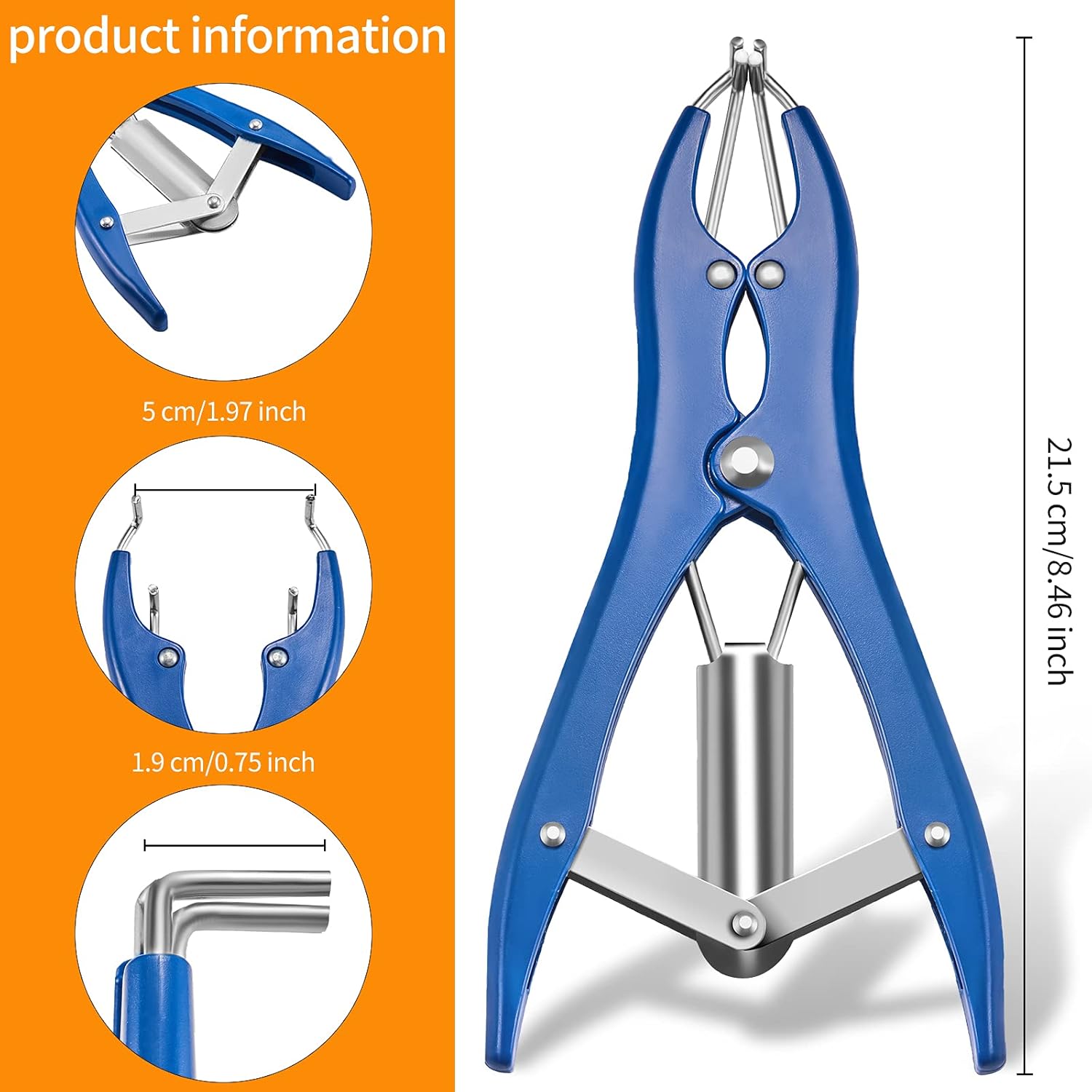 Balloon Expander Pliers Balloon Stuffing Tool Blue Stainless Steel Balloon Stretcher Sequin Filling Pliers for Filling Balloon Sequins Petals Home Party Activities(Simple Style) - Image 3