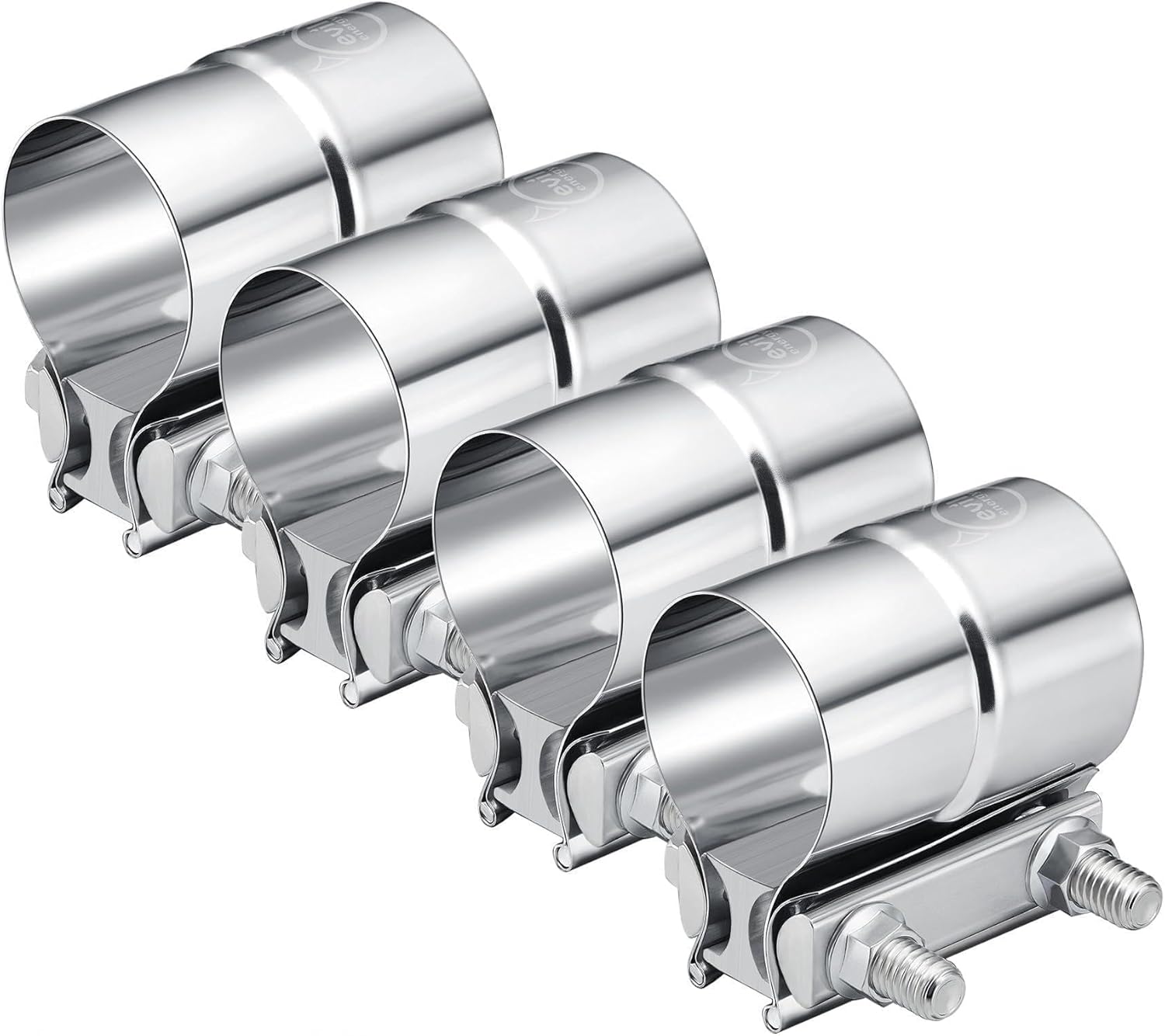 3.0'' Exhaust Clamp, Lap Joint Band Clamp Stainless Steel for Pipes, Mufflers, Catalytic Converters (4Pcs, 3.0 inch) - Image 1
