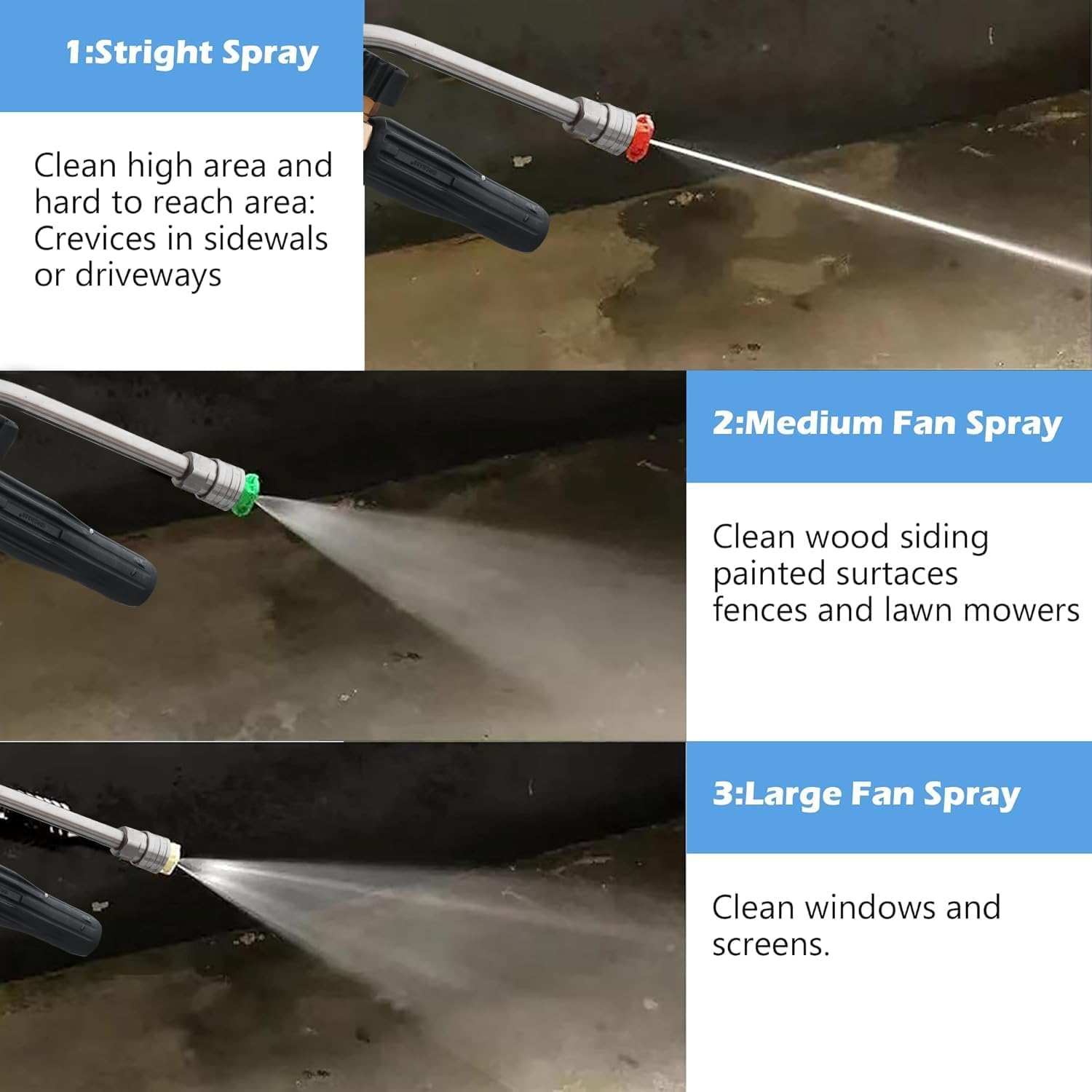 Foam Cannon Dual-Connector Accessory, Pressure Washer Double Tip Attachment for Soap Cannon with 5 Power Washer Sprayer Nozzles, 1/4