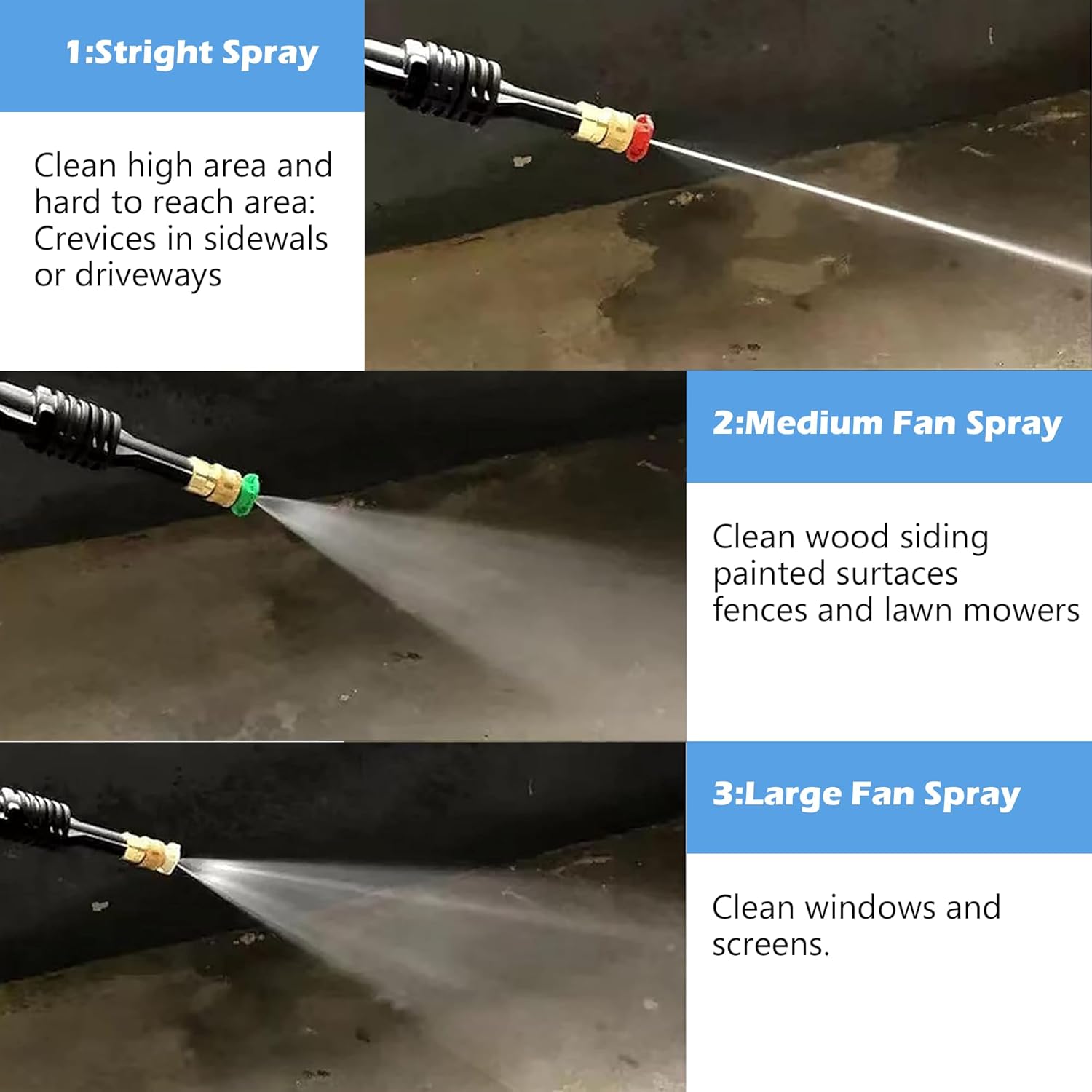 Pressure Washer Tips, Pressure Washer Nozzle Tip with Holder, 7 Nozzle Tips, 1/4 Inch Quick Connect, 4000 PSI - Image 4
