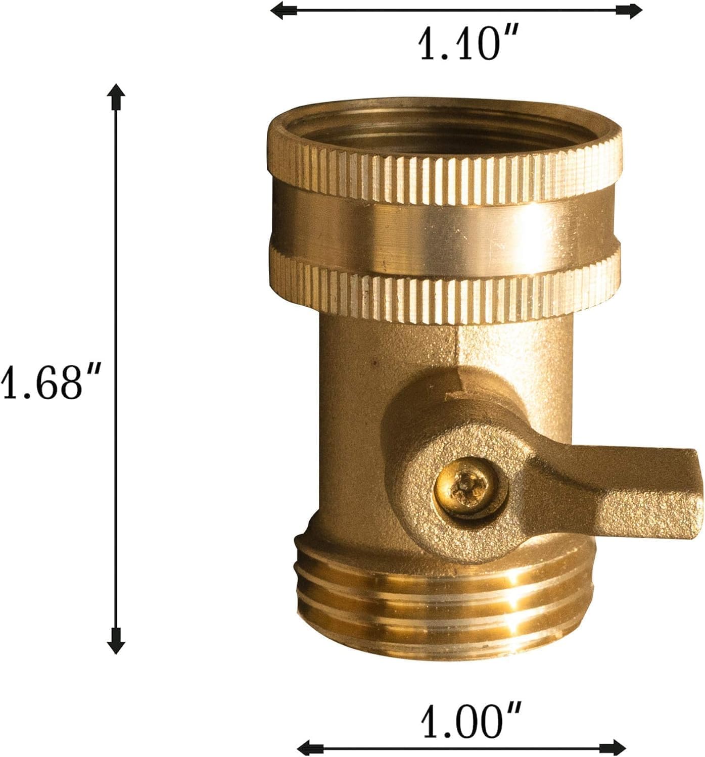 Brass Garden Hose Shut Off Valve, 4 Pack Heavy Duty 3/4 Inch Solid Brass Garden Hose Shut Off Valve with 4 Extra Rubber Washers - Image 3