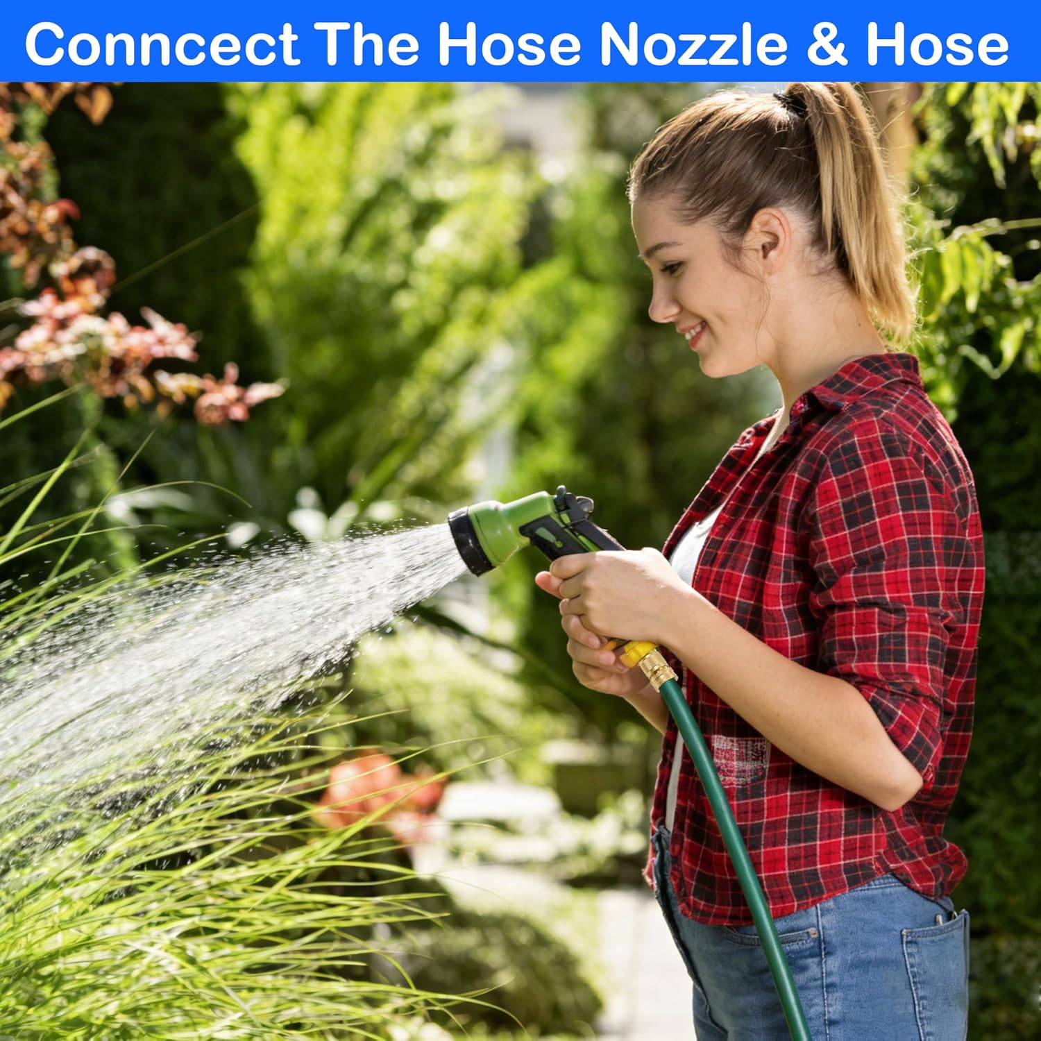 Garden Hose Quick Connector, Solid Brass 3/4 Inch GHT Thread Garden Quick Connect Kit, Male and Female No-Leak Water Hose Fittings (4 Set) - Image 7