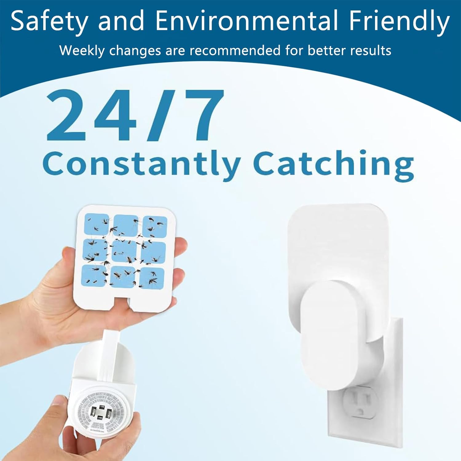 20 Pack Refill Glue Cards Compatible with Safer Home Fly Trap Refill,Applicable to SH502、SH503、23005-06 and DT3005W、DT3005W-DS3, Flying Insect Trap Refill Replacement - Image 3