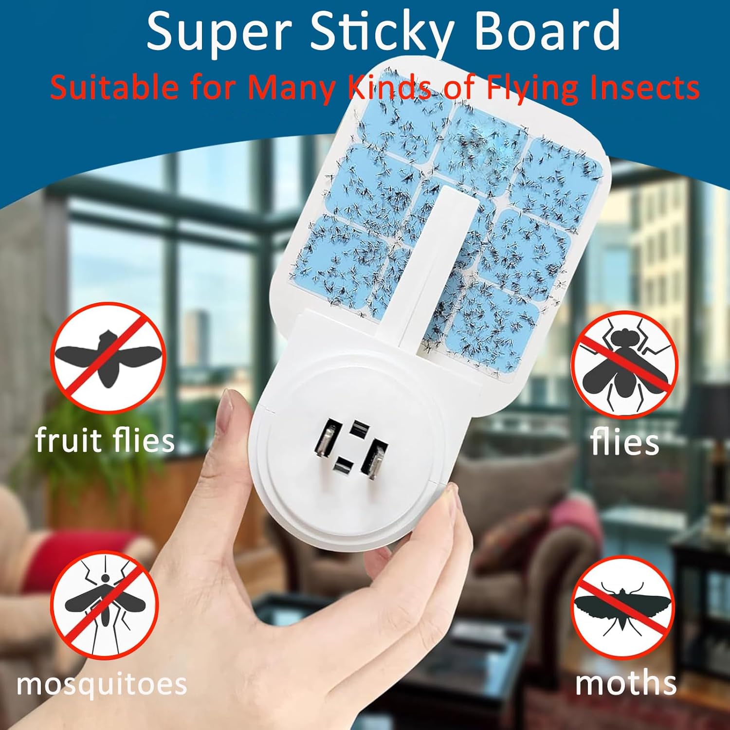 20 Pack Refill Glue Cards Compatible with Safer Home Fly Trap Refill,Applicable to SH502、SH503、23005-06 and DT3005W、DT3005W-DS3, Flying Insect Trap Refill Replacement - Image 5