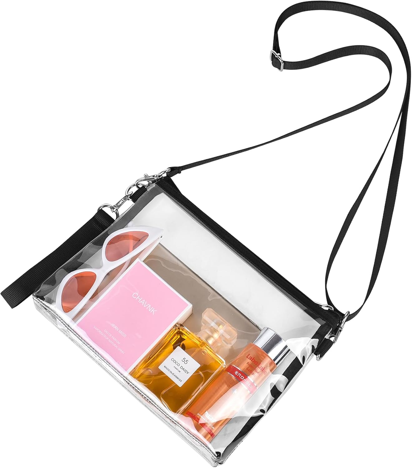 Clear Bag for Stadium Events, Clear Purse with Detachable Strap, Sports fan Handbag Purses for Game Day and Concert - Image 1
