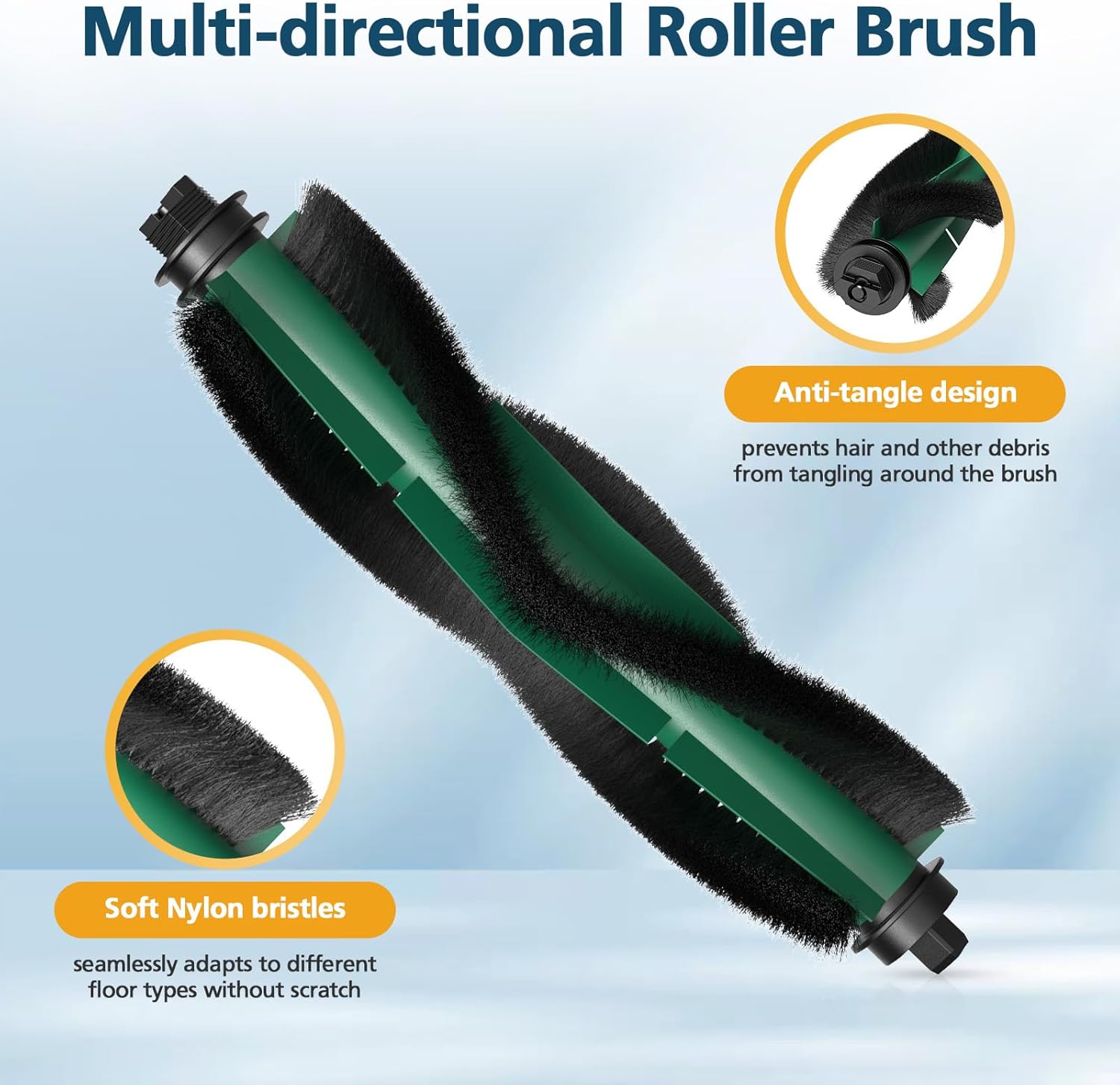 Y0140 Replacement Parts Accessories Compatible with iRobot Roomba 104/105 Vac & Combo, Y0140, Q0120, Y0110, Q011, Q0520 Robot Vacuum, 1 Roller Brush, 4 Hepa Filters, 4 Side Brush, 1 Cleaning Brushes - Image 4