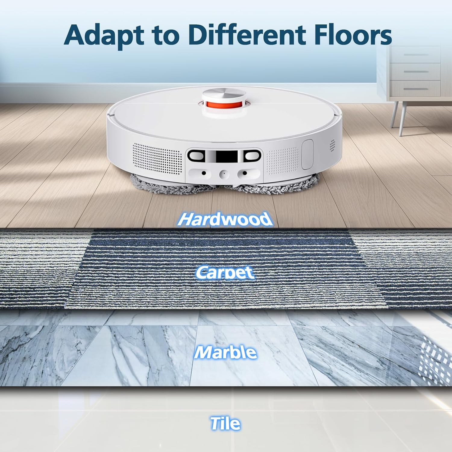 6-Pack Mop Pads for Dreame L40 Ultra/X40 Ultra/X50 Ultra/L50 Ultra/L10S Ultra/ L10s Pro Ultra Heat/L10S Ultra Gen2/L40S Ultra/X30 Ultra/L10 Ultra Robot Vacuum, Washable Microfiber Replacement Pads - Image 5