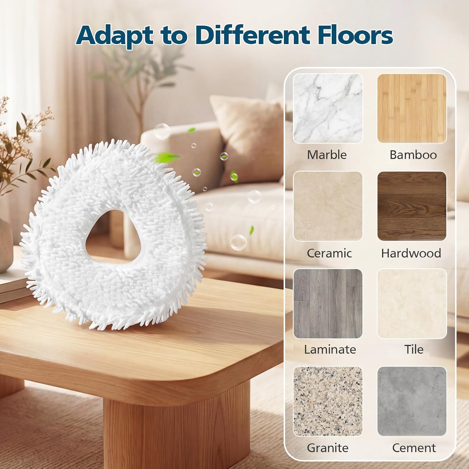 12-Pack Replacement Mop Pads for Narwal Freo, Freo Pro, Freo X Ultra, Z Ultra, Freo Z10 & X10 Pro Robot Vacuum & Mop, Washable Reusable Microfiber Robot Vacuum Mop Pads - Image 6
