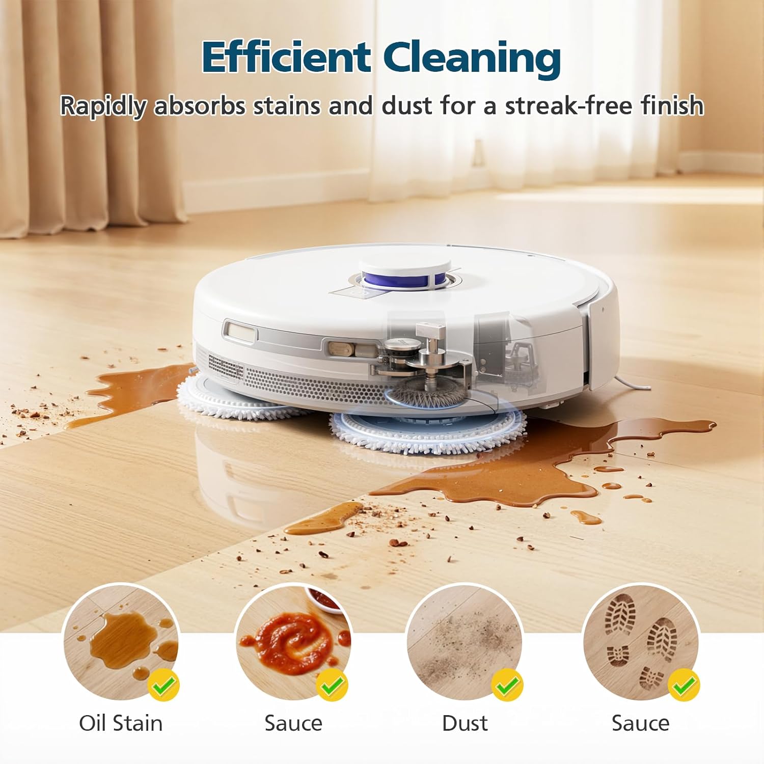 12-Pack Replacement Mop Pads for Narwal Freo, Freo Pro, Freo X Ultra, Z Ultra, Freo Z10 & X10 Pro Robot Vacuum & Mop, Washable Reusable Microfiber Robot Vacuum Mop Pads - Image 7