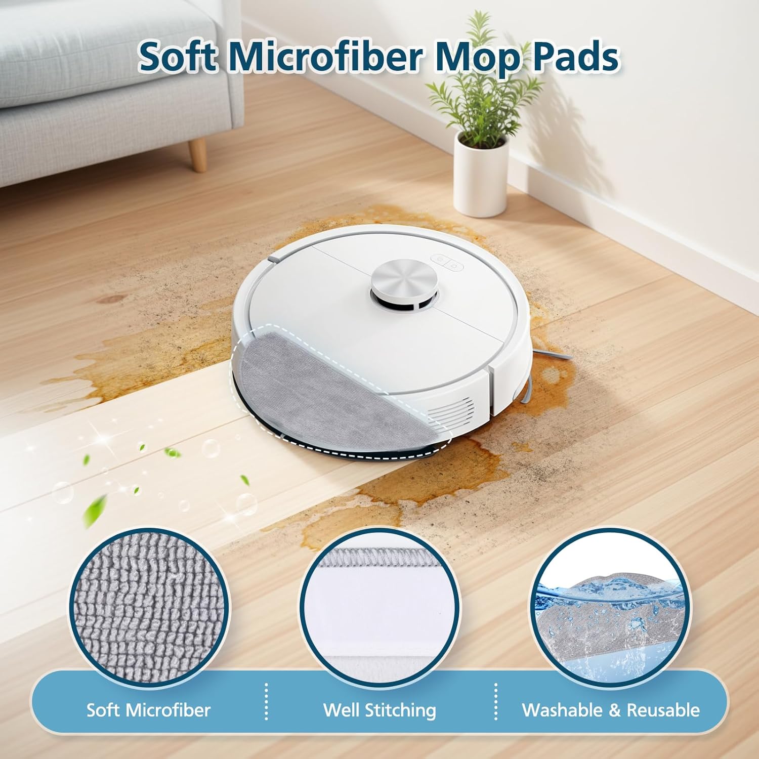 Replacement Parts Accessories Compatible with Roborock Q7 M5+/ Q7 M5/ Q7 L5/ Q7 L5+ Robot Vacuum Cleaner, 2 Roller Brushes, 6 Mop Pads, 6 Side Brush, 4 Filters, 1 Cleaning Brush & 1 screwdriver - Image 5