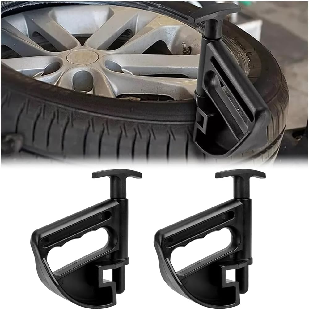 2PCS Car Tire Changer, Nylon Vehicle Tire Bead Clamp Drop Center Tool, Heavy Duty Automotive Rim Pry Tire Changer Wheel Changing Helper Accessories, Universal for Most Cars - Image 1