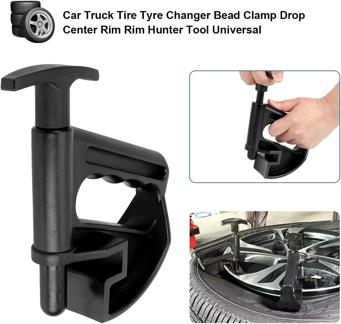 2PCS Car Tire Changer, Nylon Vehicle Tire Bead Clamp Drop Center Tool, Heavy Duty Automotive Rim Pry Tire Changer Wheel Changing Helper Accessories, Universal for Most Cars - Image 5
