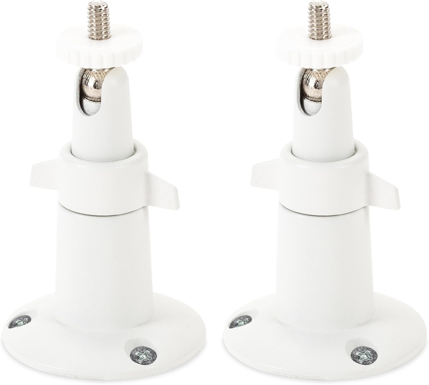 Adjustable Metal Wall Mount for Arlo Essential 3rd Gen/2nd/1st/Go 2/Arlo Pro (6th Gen)/Pro 5S 2K/Pro/4/3/Ultra (3rd Gen)/Ultra 2/Ultra & Ring Stick Up Cam (Battery/Plug-In) (2-Pack, White) - Image 1