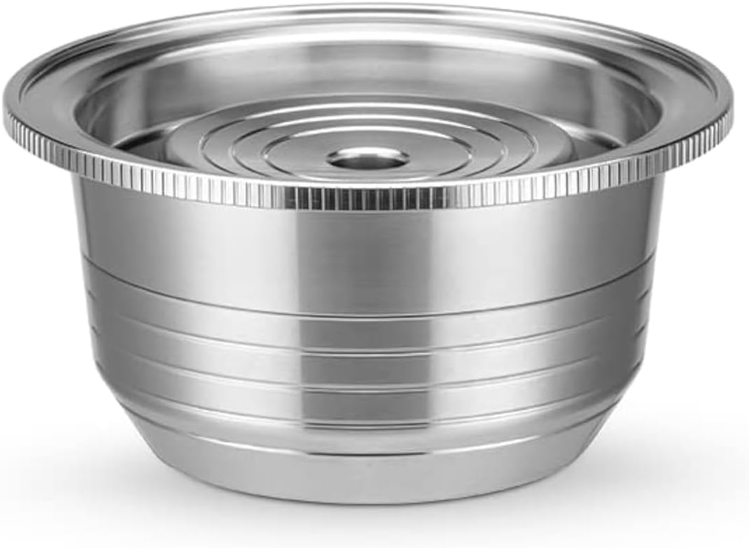 Reusable Coffee Capsule, Stainless Steel Refillable Coffee Pod Brewing Espresso 230ML/8OZ，V-ertuoline Metal Pod Coffee Pod Compatible for Ne-spreso Ver-tuoline GCA1 De-longhi ENV135S - Image 1
