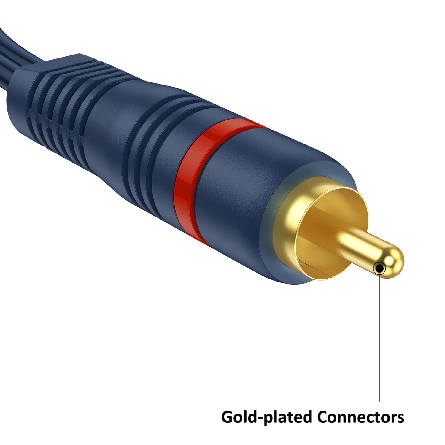 RCA Splitter 1 Male 2 Female 2 Pack, RCA Y Splitter Cable Audio Video Adapter Extension Cord 0.2m/8inch for Subwoofer Speakers - Image 5