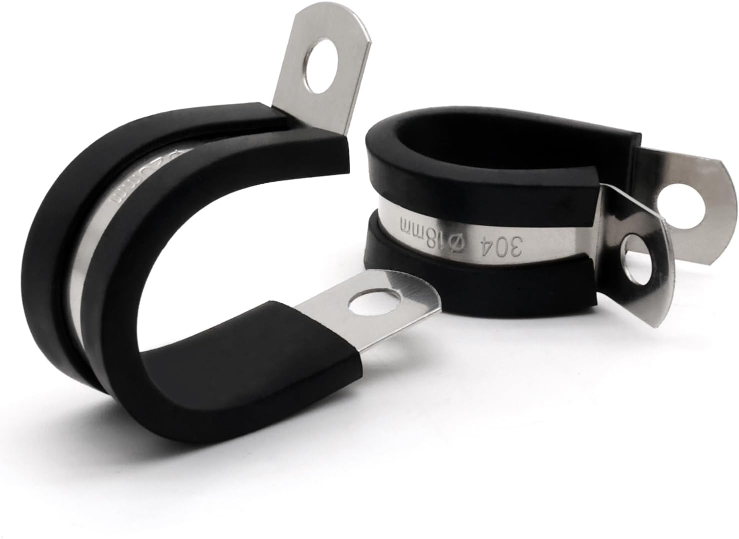 1/2 Inch Cable Clamp, 25 Pack Stainless Steel Wire Clamp, Rubber Metal Hose Clamps for Wire Line Clips, Pipe, Hose Bracket, Tube Holder (14mm) - Image 5