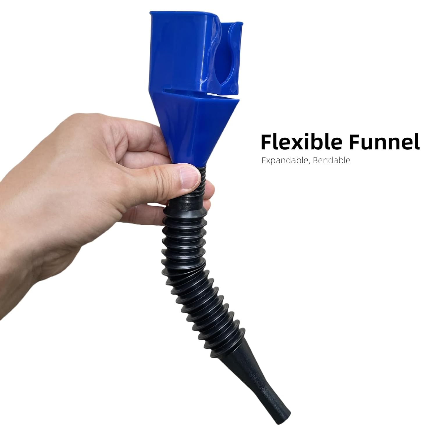 Funnels for Automotive Use,2pcs Retractable Auto Fuel Funnel for Oil Change,Filling Water,Gasoline,Coolant in Cars - Image 2