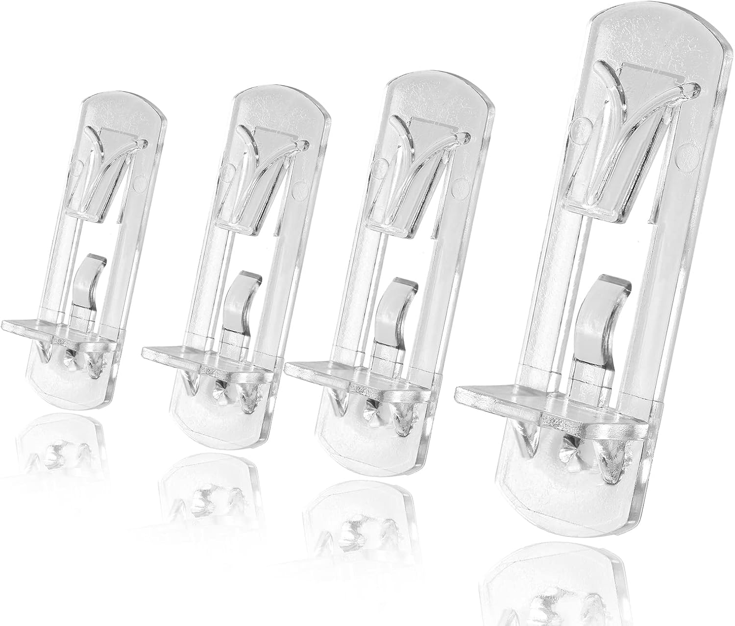10pcs Locking Shelf Pins – 5mm Cabinet Shelf Pegs, Clear Plastic Shelf Clips for 3/4